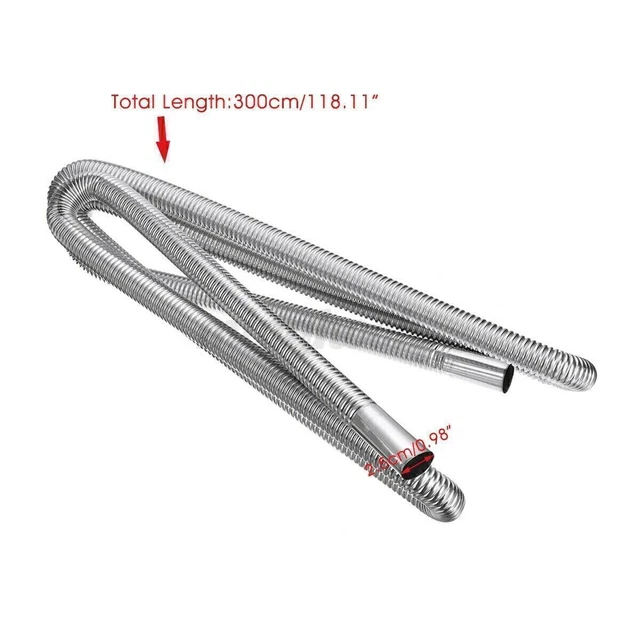STAINLESS STEEL 300CM Exhaust Exhaust Hose Exhaust Pipe Air Diesel