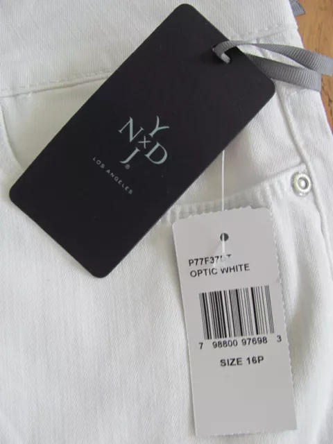 NYDJ Not Your Daughter's Jeans-Anabelle Skinny Boyfriend- White- Size 16P-NWT 3