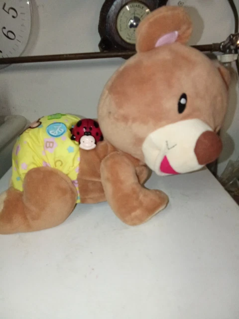 VTech - Ourson, 1,2,3 Suis-Moi, Ours Rose en Peluche Qui Marche à 4 Pattes, Motricité Bébé, Jouet Interactif et Musical, Cadeau Bébé Dès 9 Mois - Contenu en Français