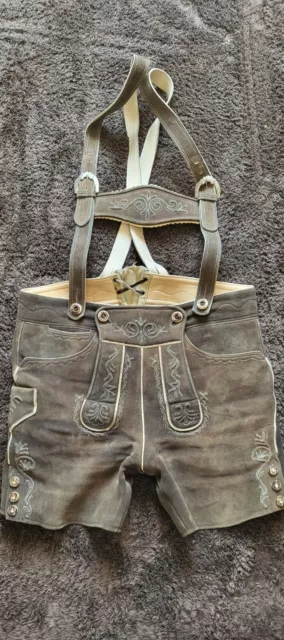 Pantaloni in pelle di cervo corti 50 semi fatti a mano caccia pantaloni in pelle + spalline pantaloni TOP