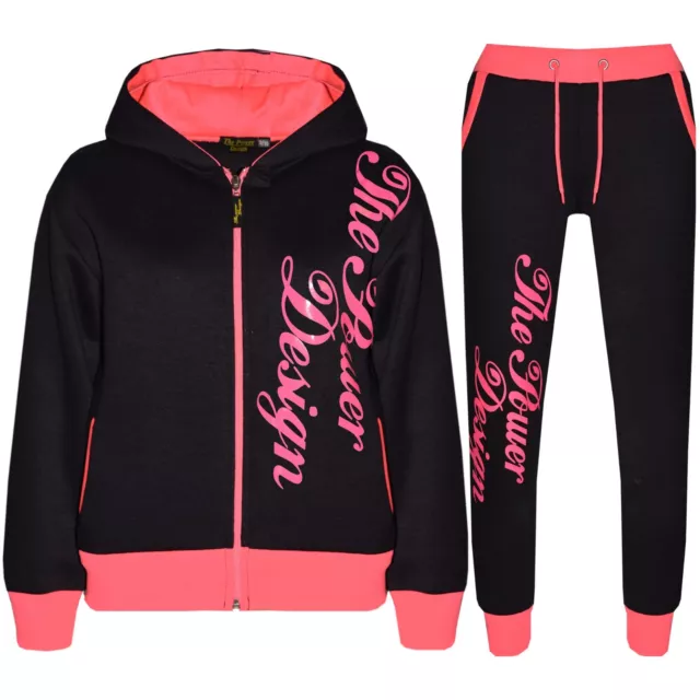 Bambini Ragazze Tuta di Design The Power Design Top & Fondo Jogging Abito