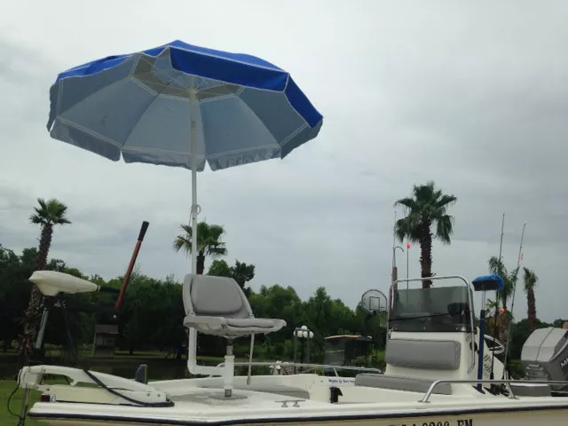 THE ULTRA BOAT Seat Umbrella / Fishing Rod Holder pike bass freshwater  patio sun $44.99 - PicClick