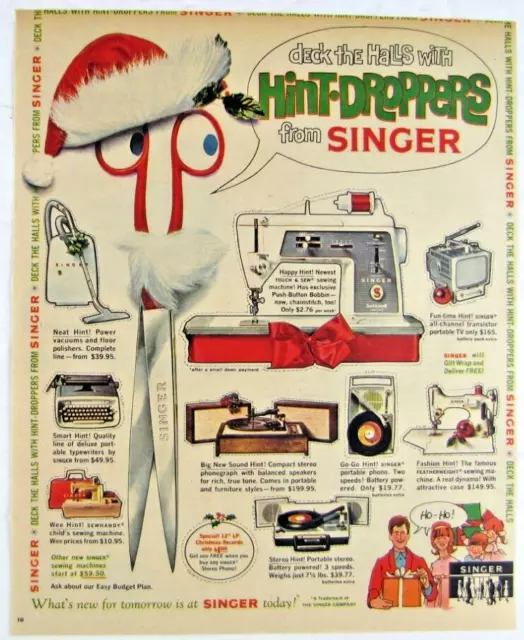 Vintage 1965 Singer Touch & See Sewing Machine Newspaper Print Ad