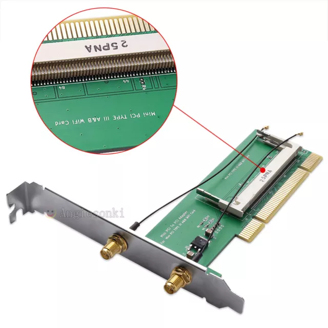 MINI PCI TO PCI Wireless Card Desktop Adapter For AR9220 AR9223 AR9160 BCM4322 2