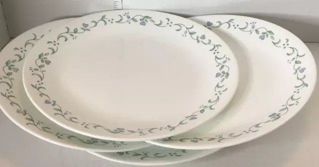 Corelle by Corning Country Cottage Dinner Plate 10 1/4"  Set of 4 Vintage USA