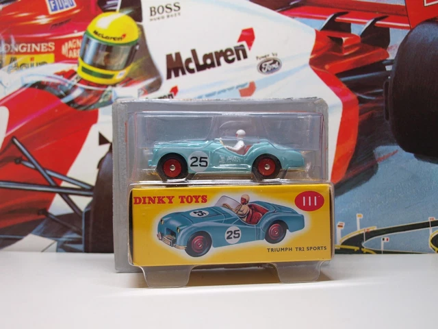 Deagostini  - Triumph Tr2 - Blue - 1/43 Scale Model Car- Dinky Collection 111