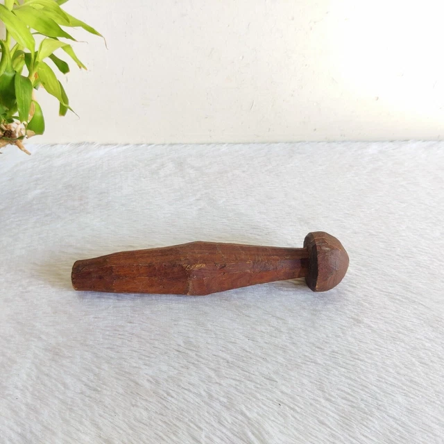 Vintage Old Handcrafted Wooden Wall Hook Hanger Rare Decorative Collectible W303 3
