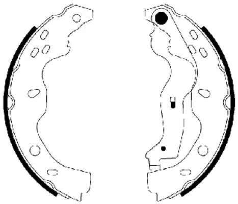 Mintex MFR582 Rear Axle Brake Shoe Set Fits Fiat Suzuki