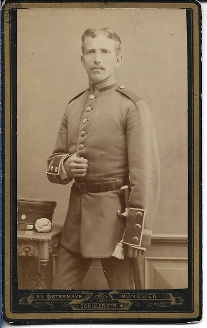 CDV Foto, Soldat, Offizier, Photoatelier Ostermayr, München
