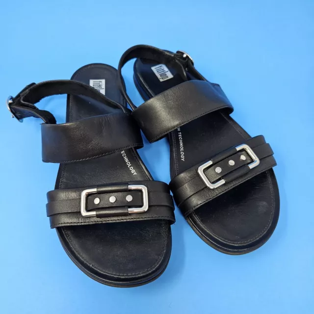Fitflop Womens Shoes 8 Gracie Stud Leather Buckle Slingback Sandals Shoes
