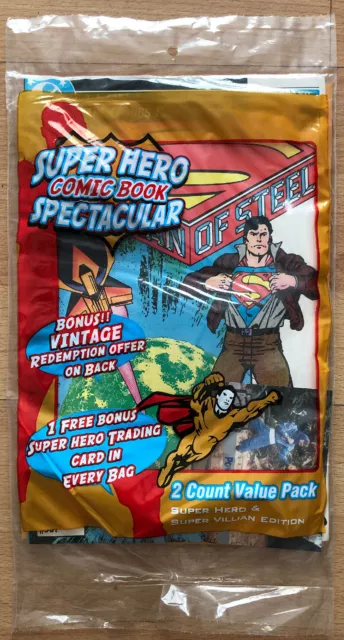 Sealed Comic Pack Vintage 1986 Superman Man Steel #1 Variant, Crossgen #1 + Card