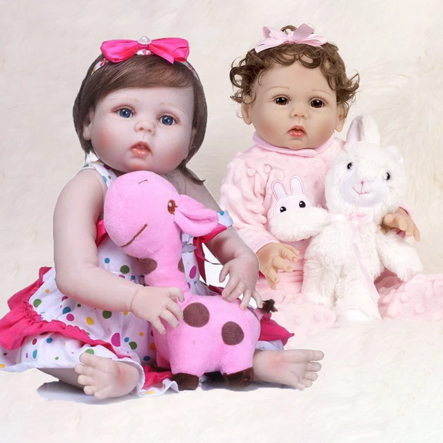 Washable Reborn Baby Dolls Girls Lifelike Newborn Girl Full Body Vinyl Silicone