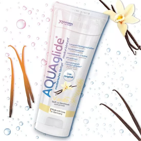 AQUAGLIDE LUBRICANTE BASE AGUA  SABOR VAINILLA 100ML -Envio Domicilio