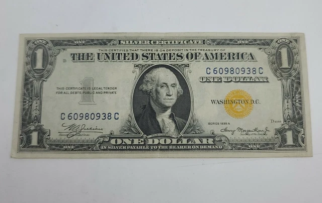 1935-A $1 One Dollar “North Africa” Silver Certificate Note