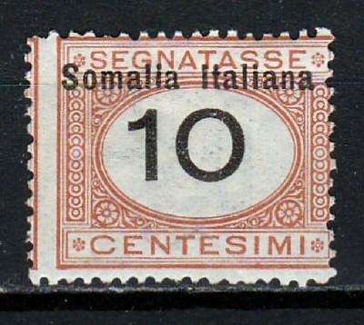 COLONIE SOMALIA 1926 LEONE 10c su 1a n.75 MLH* 