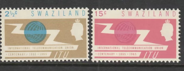 Swaziland 1965 ITU Centenary set SG 113-114 Mnh.