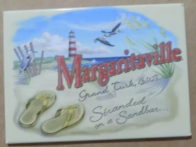 Jimmy Buffett Margaritaville Stranded On A Sandbar...grand Turk. B.w.t. Magnet