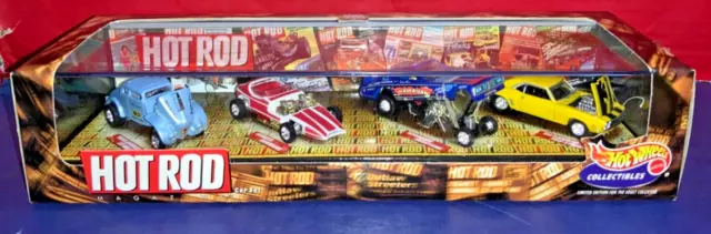 1999 Mattel Hot Wheels Collectibles Hot Rod Magazine Car Set 24513 - AS IS