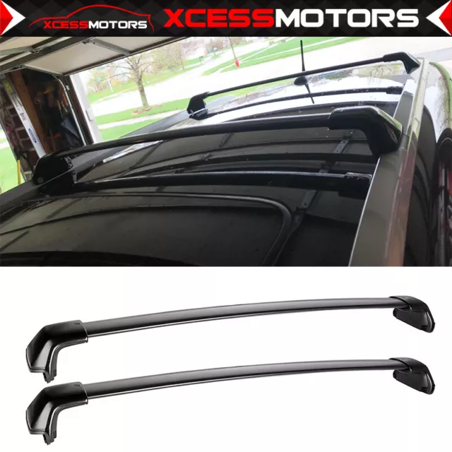 Fits 12-16 Honda CR-V OE Style Roof Rack Cross Bar Luggage Carrier Black Polish