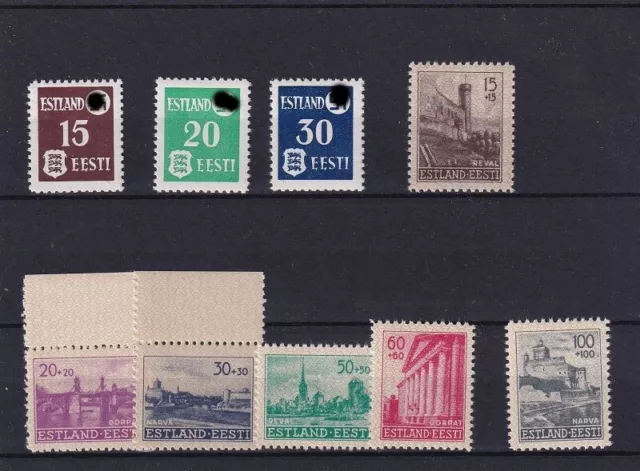 Besetzung Estland 1 x-3 x, 4-9 postfrisch