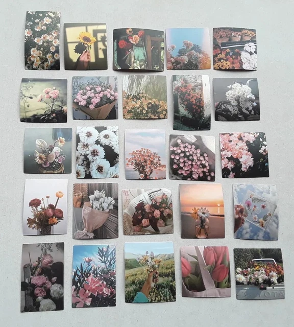 25x Flower Stickers, Junk Journal, Ephemera, Scrapbooking
