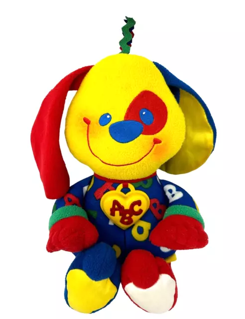 Fisher Price Puppy Dog ABC Learning Toy Plush Stuffed Animal Baby Vintage 1999