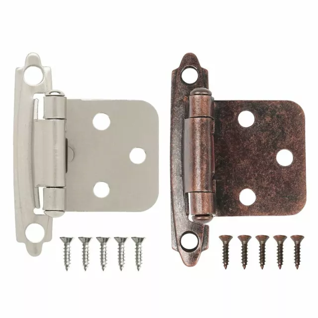 2/10/20/50/100pcs Kitchen Cabinet Self Closing Face Mount Cupboard Door Hinges