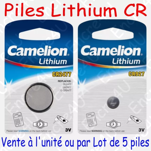 Pile Bouton CR Lithium 3V CR2477 / CR927 ( vendue à l'unité ou par lot de 5 )