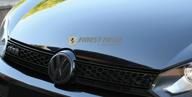 SOMBRE NOIR GRILLE Rayures Convient VW Golf Étiquette R Gti GTD