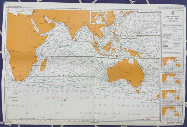 ADMIRALTY DECEMBER 5126 (12) ROUTEING Chart INDIAN OCEAN Map Chart 