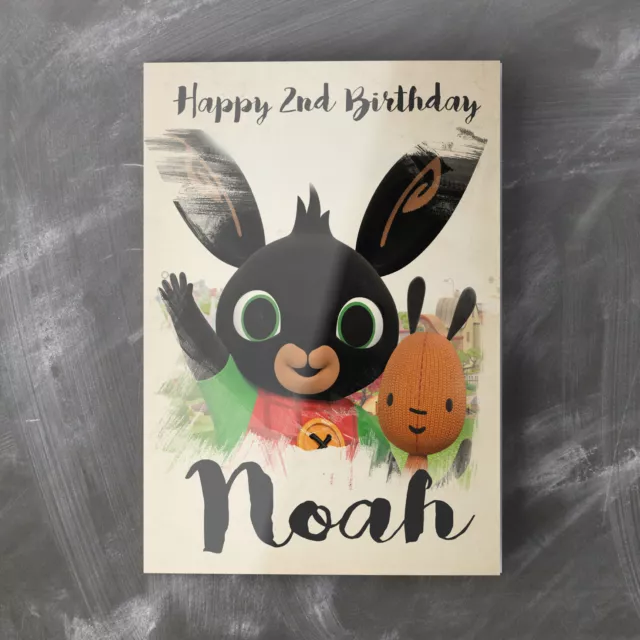 BING BUNNY PERSONALISED Birthday Card for Daughter Son Girls Boys ...