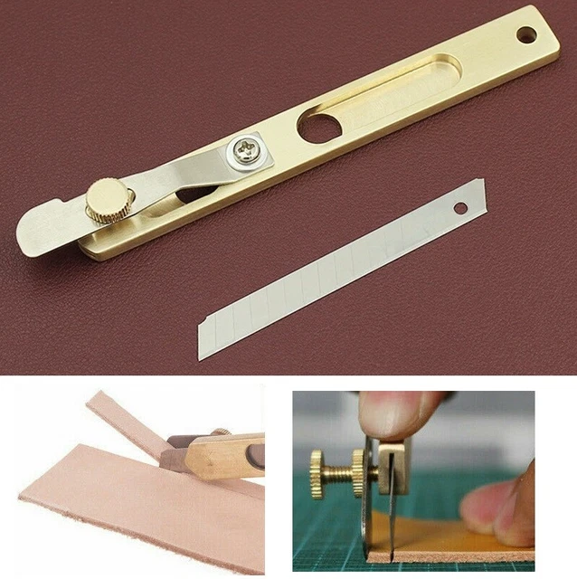 Cuchillo de corte de cuero para el hogar hágalo usted mismo herramienta de corte de línea artesanal manual cuchillo de recorte