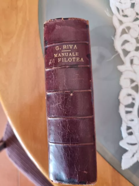 Libro antico Manuale di filotea di Giuseppe Riva 1899