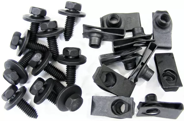 Ford Bolts and Clips- 5/16-18 x 1" Long- 1/2" Hex- 20pcs (10ea)- #373