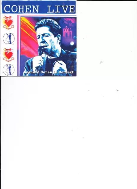 Cohen Live - Leonard Cohen Live In Concert  ( CD 1994)