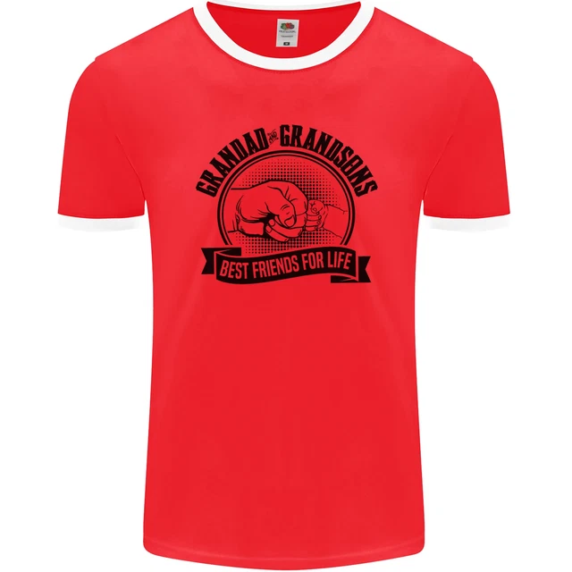 Grandad & Grandsons Grandparents Day Mens Ringer T-Shirt FotL
