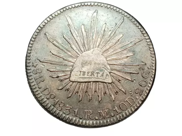 NICE!  1831 Mexico 8 Reales Do-RM Silver Coin