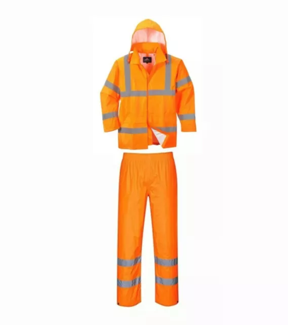 Traje De Agua Completo Alta Visibilidad  Portwest (Xxl) H440 - H441 Chubasquero