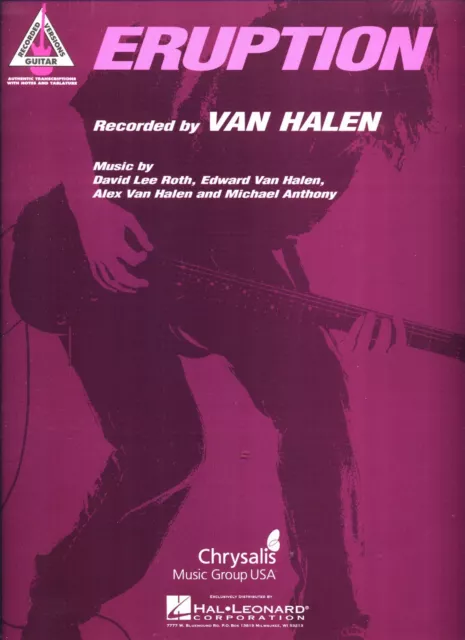 VAN HALEN ERUPTION Sheet Music Guitar Tab With Vocals Rare Brand New On ...
