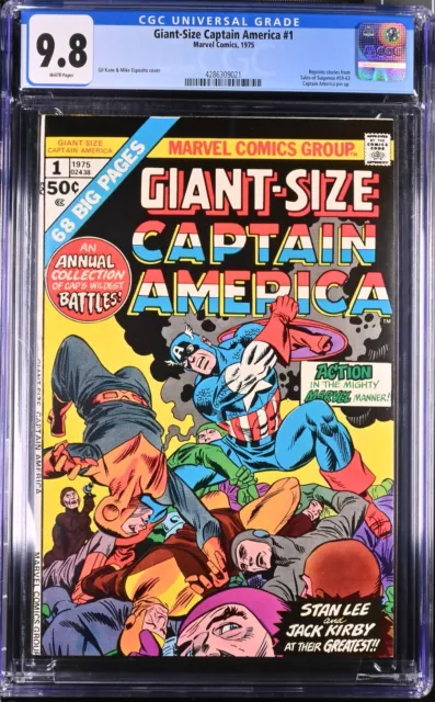 Giant-Size Captain America #1 - Cgc 9.8 Wp Nm/Mt - Gil Kane Mike Esposito Cover