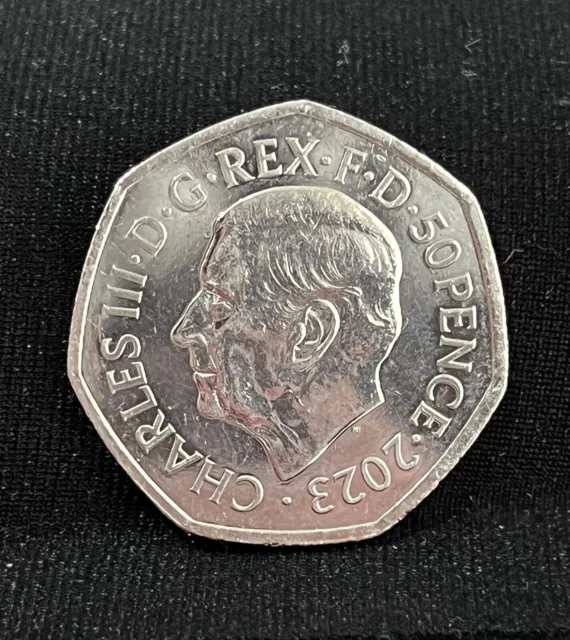 UK 2023 King Charles III Coronation 50p Fifty Pence Coin Circ VGC 3