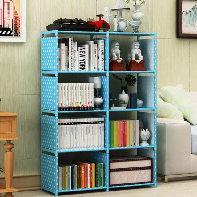 5-Tier 8Cube Bookcase Display Shelving Storage Unit DIY Bookshelf Organizers