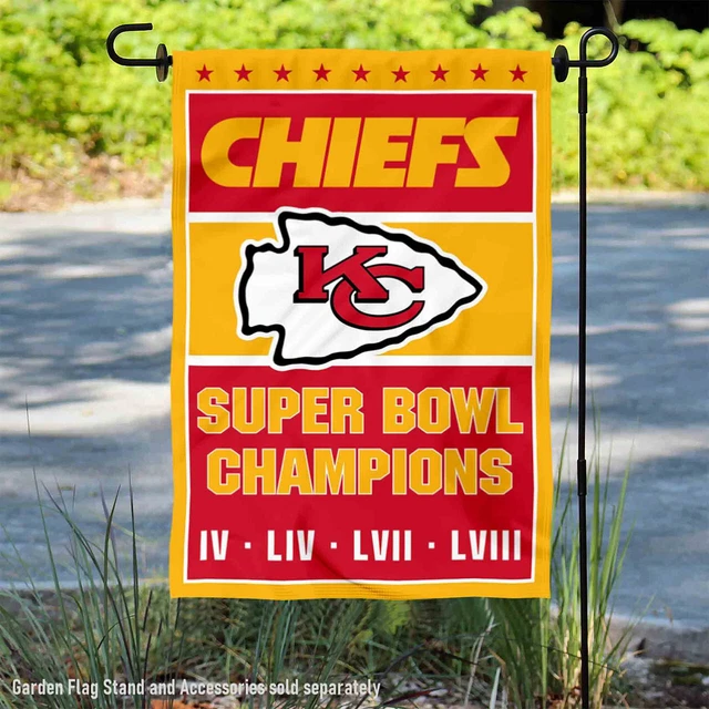 KANSAS CITY CHIEFS Super Bowl 2024 Champions Banner Flag Garden Flag