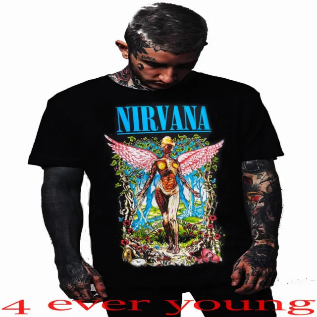 Nirvana In Utero Grunge Punk Rock  T Shirts Men's Sizes