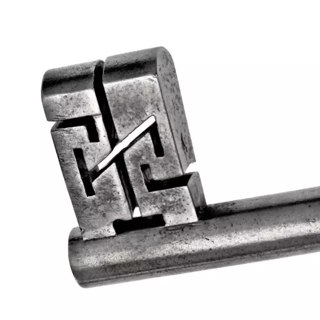 Antique Key - Victorian STRONGBOX/SAFE Key 4¼" - Box of Wards Type - ref.k491 2