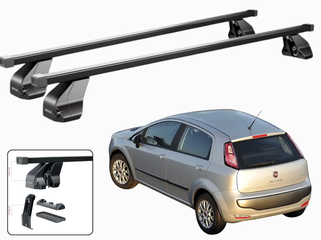 Barras De Techo Pre Montadas Para Fiat Punto 5 Puertas (1993-1999) - Portaequipajes Listo Para Instalar