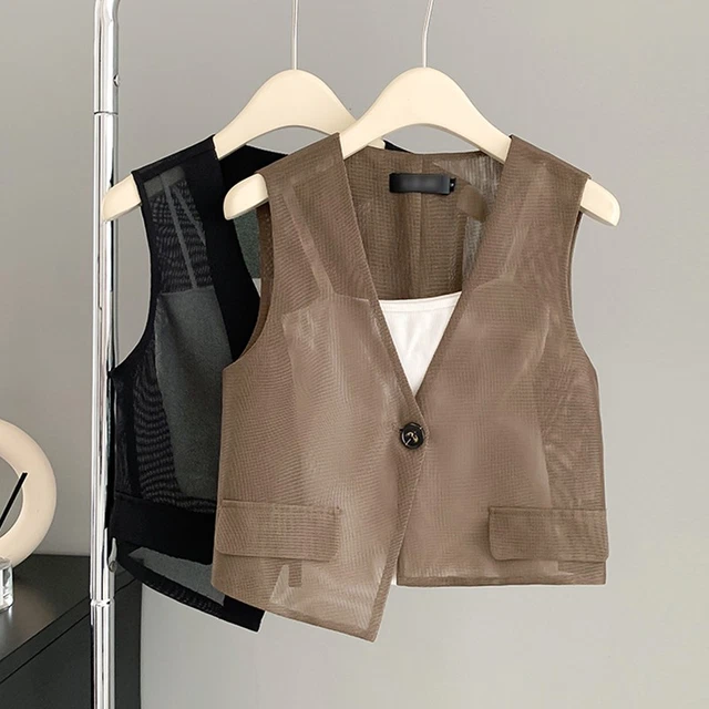 Gilet Sans Manches Femme Talia Benson – Maille Rose Avec Mohair – Taille Unique – Neuf