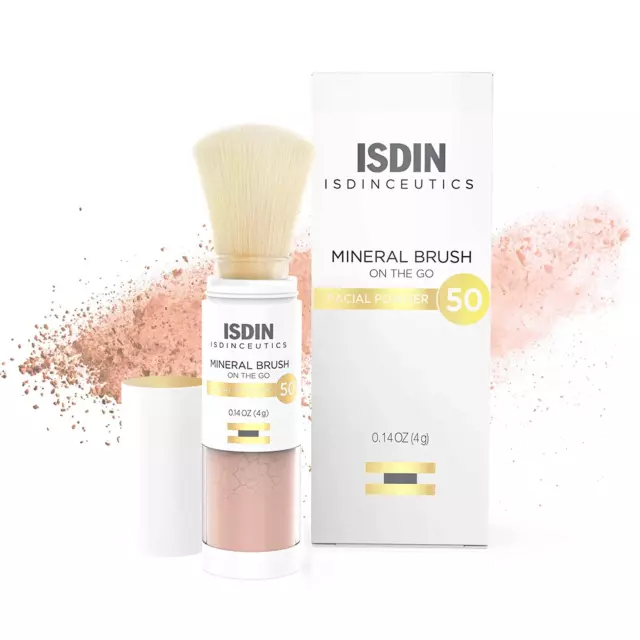 ISDIN ISDINCEUTICS Mineral Brush Facial Powder 50 spf 4g/0.14oz Brand New in Box