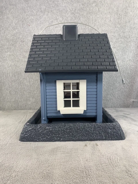North States Village Collection Blue Cottage Hanging Birdfeeder