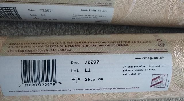 ULTRA RARE 2 x rolls vintage Shand Kydd DIAMOND Damask Wallpaper Champagne/pink 3